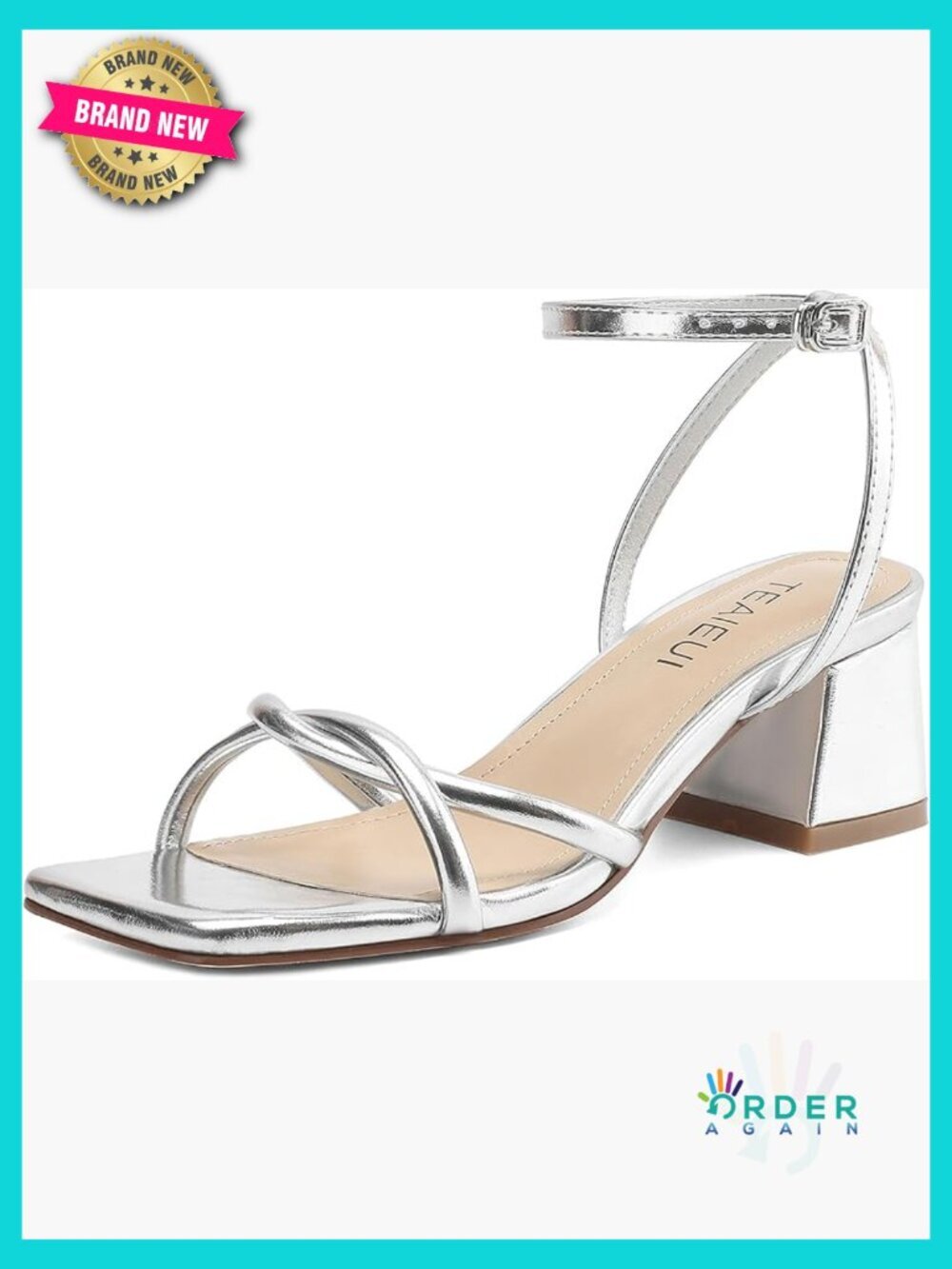 Chunky Heeled Sandals Square Open Toe Strappy Ankle Strap Block Low Heel Dress